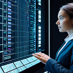A focused professional individual, dressed in modest business attire, intently analyzing a complex holographic data display in a futuristic, high-tech strategy room. The subject's pose is natural and thoughtful, indicating deep strategic planning. perfect anatomy, correct proportions, well-formed hands, natural body proportions, fully clothed, appropriate attire, modest clothing, professional dress, safe for work, appropriate content, professional photography, high quality image, studio lighting.