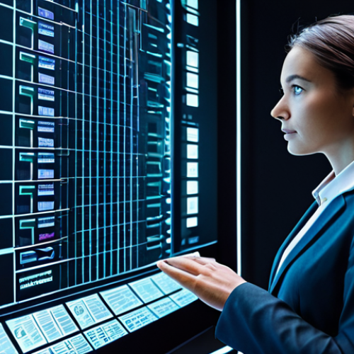 Home 7 A focused professional individual, dressed in modest business attire, intently analyzing a complex holographic data display in a futuristic, high-tech strategy room. The subject's pose is natural and thoughtful, indicating deep strategic planning. perfect anatomy, correct proportions, well-formed hands, natural body proportions, fully clothed, appropriate attire, modest clothing, professional dress, safe for work, appropriate content, professional photography, high quality image, studio lighting.