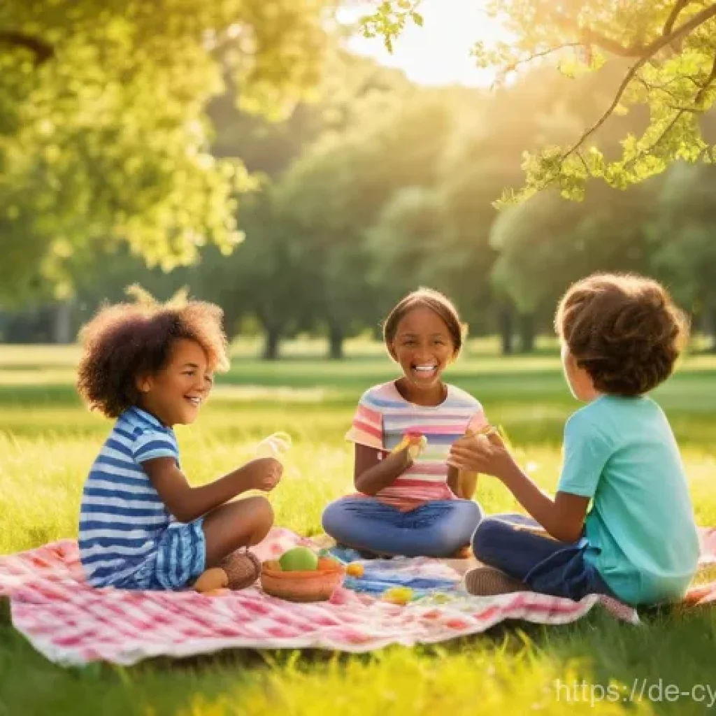 사이퍼즈 리그 포인트 관리법 - **Prompt 1:** A cheerful group of diverse children, aged 5-10, are playing happily in a sun-drenched...