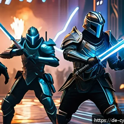 사이퍼즈 게임 속 전설의 캐릭터 - A dynamic battle scene in a futuristic arena inspired by Cyphers, featuring a diverse team of charac...