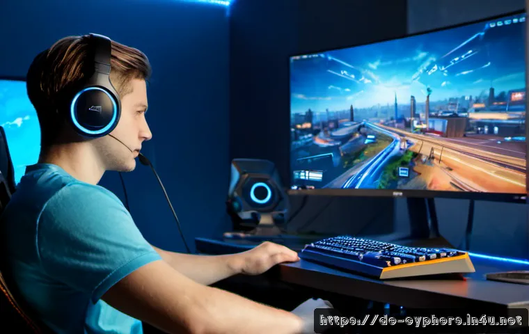 Home 17 사이퍼즈 맵 공략 동영상 모음 - Photorealistic cinematic gaming studio in Berlin, a focused young German esports player wearing head...